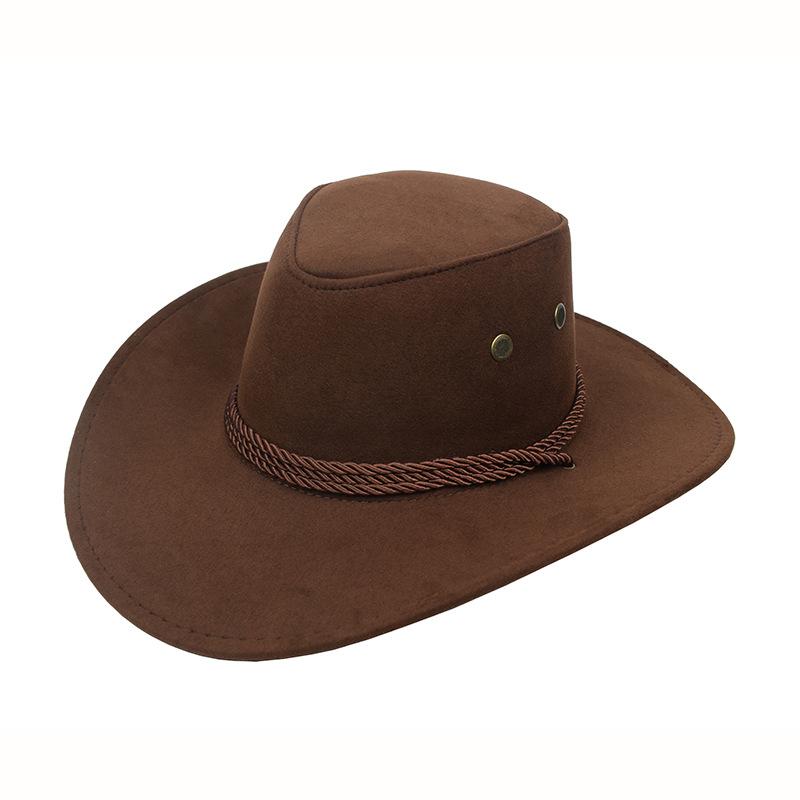 Western cowboy hat spring/summer outdoor sun hat men's riding hat wide brim camping travel beach hat