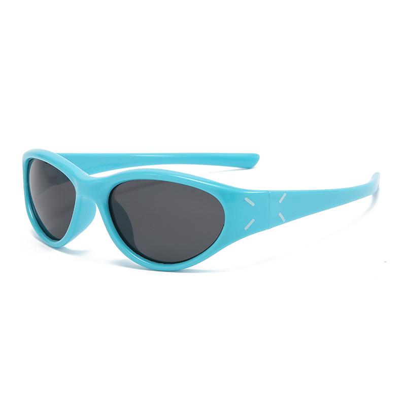 New Cat-eye Childrens Sunglasses UV Protection Silicone Frame Fashion Kids Shades Outdoor Sun Glasses 23089