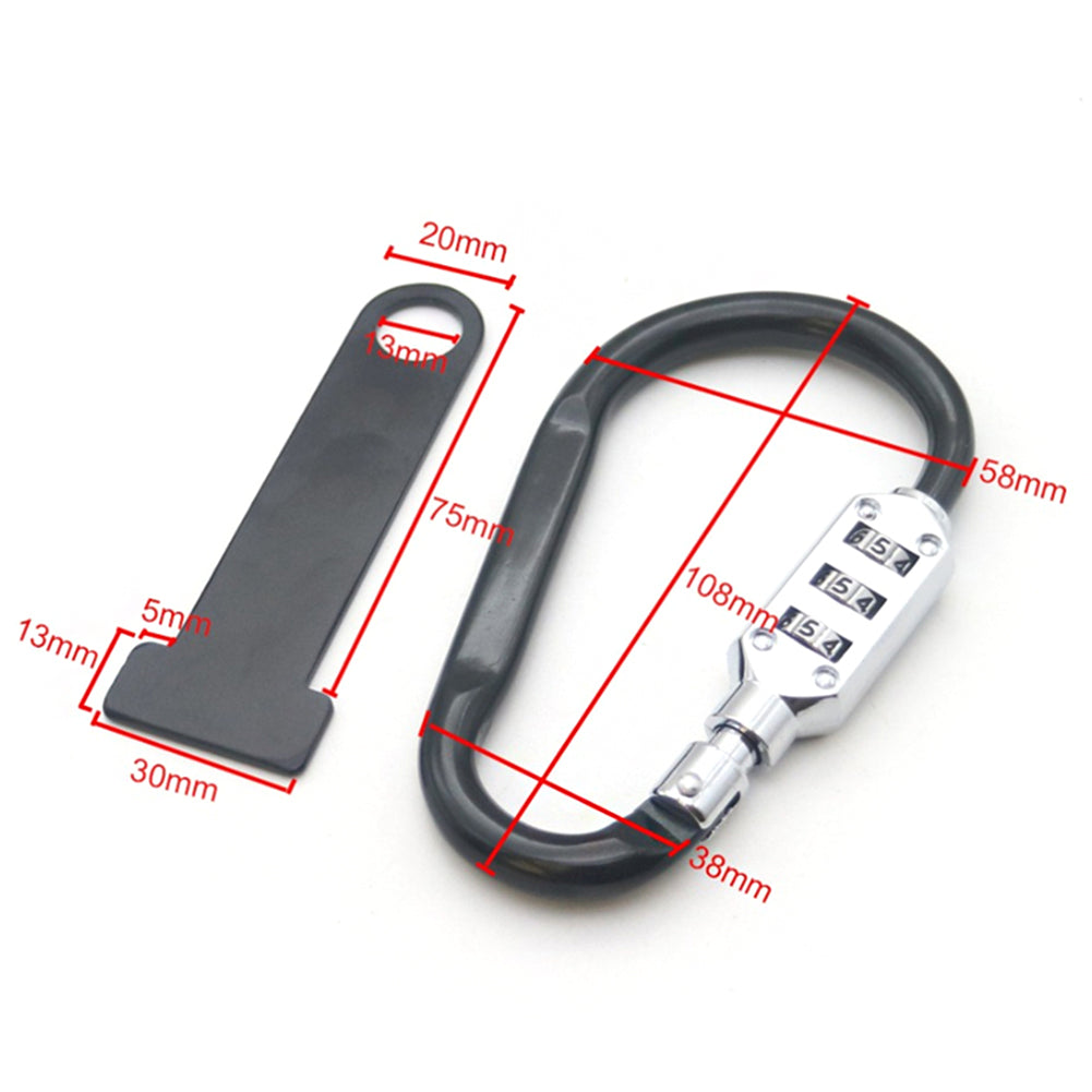 Motorcycle Helmet Lock Buckle Scooter Anti-theft Open Face Helmet Lock Fastener + T-Bar For Racing Motorbike Bike Helmet