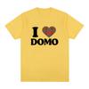 Ich liebe Domo Kun Spaß T-Shirt Damen lässiges T-Shirt Retro kurzärmeliges übergroßes T-Shirt Streetwear