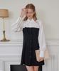Bye Bye Seop Bustier Layered Mini Dress Black [T41]