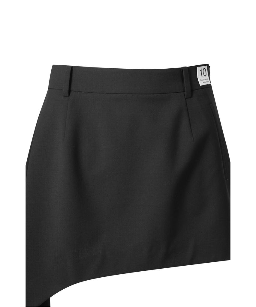 RECODE Asymmetric Draped Skirt_Rqkam25548Bkx