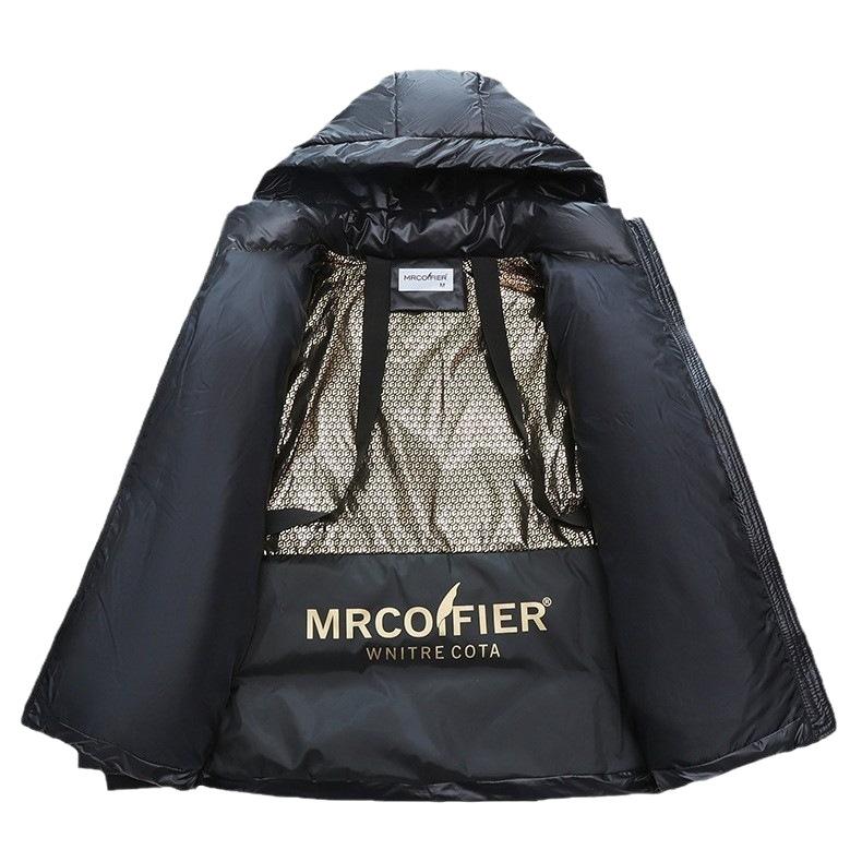Black and gold cotton clothes women's short annual hooded winter thickened couple's northern cold-resistant cotton jacket