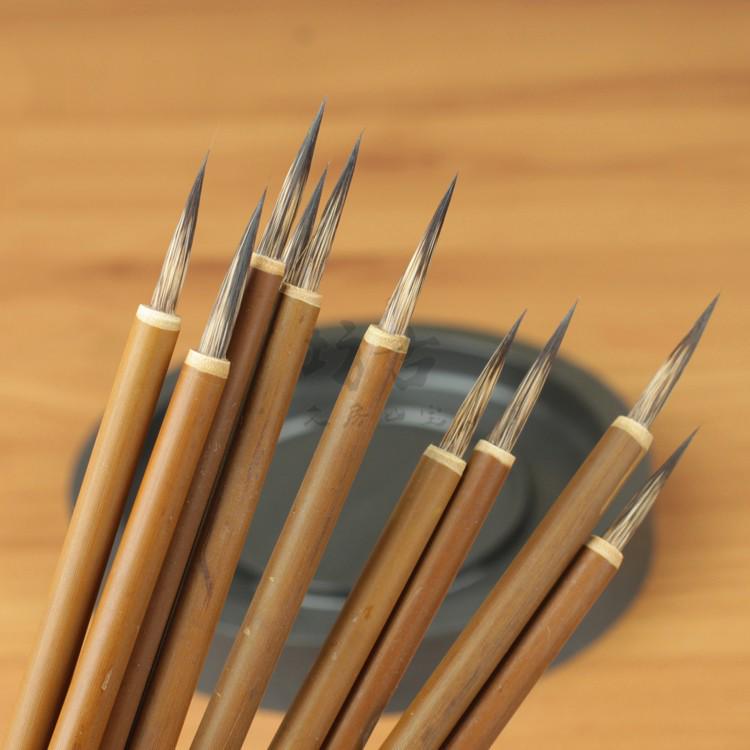 Mouse Whisker Line Gongbi Watercolor Brush for Chinese Painting and Manga Art