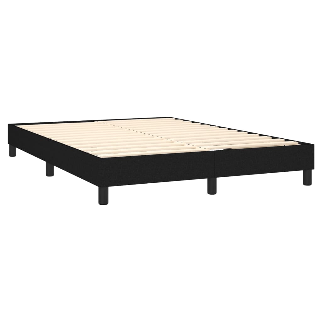 Vidaxl Continental Bed with Mattress, Black, Fabric, 140X190 Cm