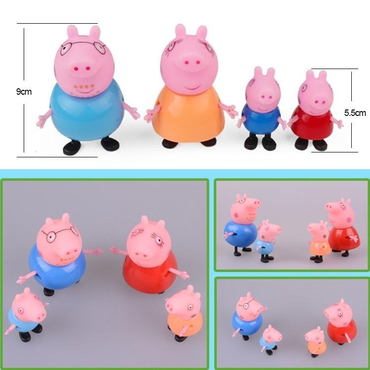 Cartoon Peppa Wutz Kuchendekoration Set Für Geburtstagsparty Mit Weichen Und Hartköpfigen Figuren