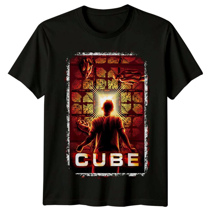 Cube (1997) Movie Poster Inspired Unisex T-Shirt Retro Classic Film Graphic Tee