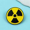Versatile Geometric Radioactive Symbol Enamel Brooch Badge