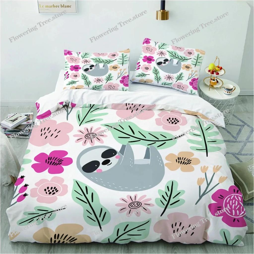 3D Printed Bedspread Sloth Duvet Cover Bedding Set Ultra-fine Fiber Pillowcase  New Wholesale Colorful And Comfortable Kit