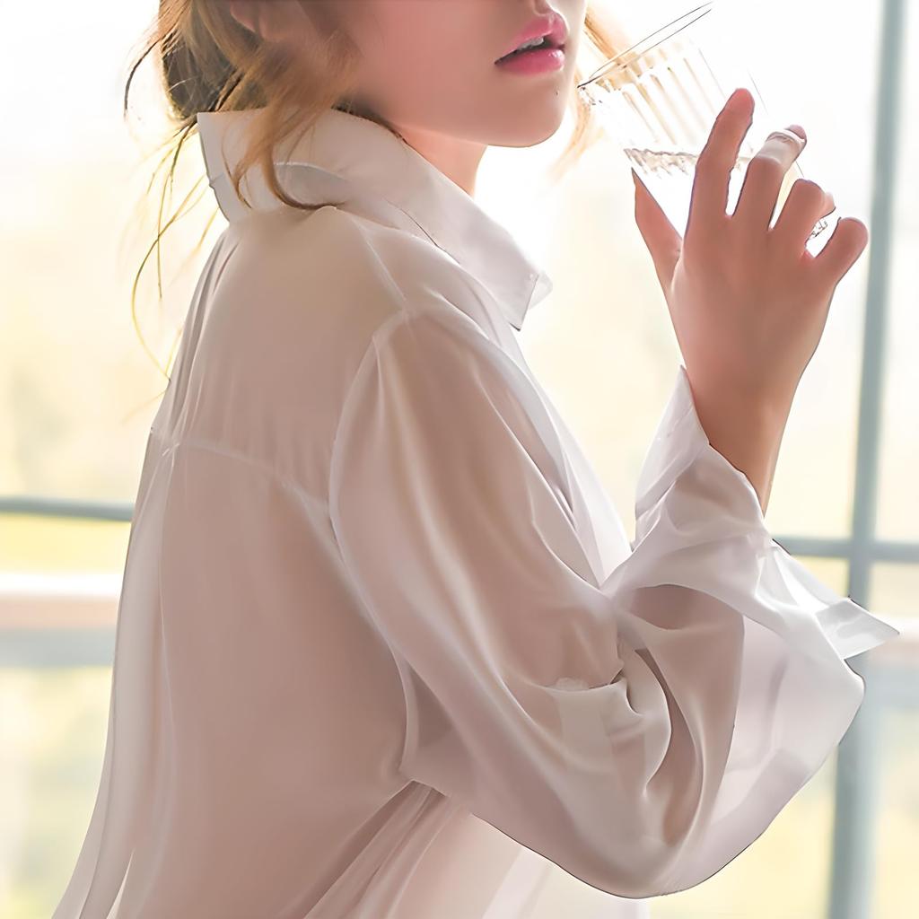 White Shirt Blouse Shirt Sexy Cosplay Naughty Secretary Temptation Extreme Lingerie Female Teacher OL Costume Sexy Underwear Sexy Lingerie [REPROMGO]