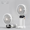 USB Handheld Mini Fan Foldable Portable Neck Hanging Fans 5 Speed USB Rechargeable Fan with Phone Stand and Display Screen