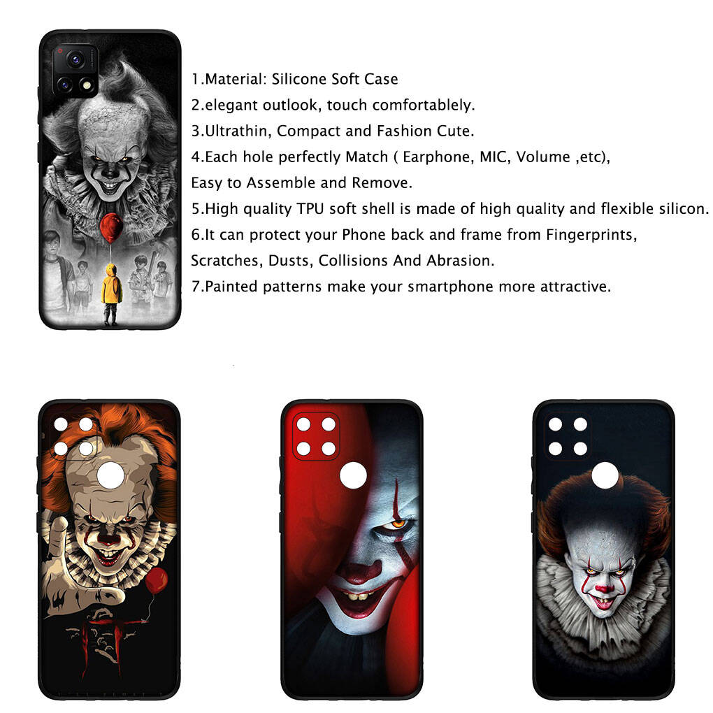 Für Motorola Moto Edge 70 60 50 G54 G86 Samsung Galaxy S25 iPhone 17 16 15 Redmi Note 14 13 Pro Max Handyhülle Anime Pennywise Stephen Kings IT Cover