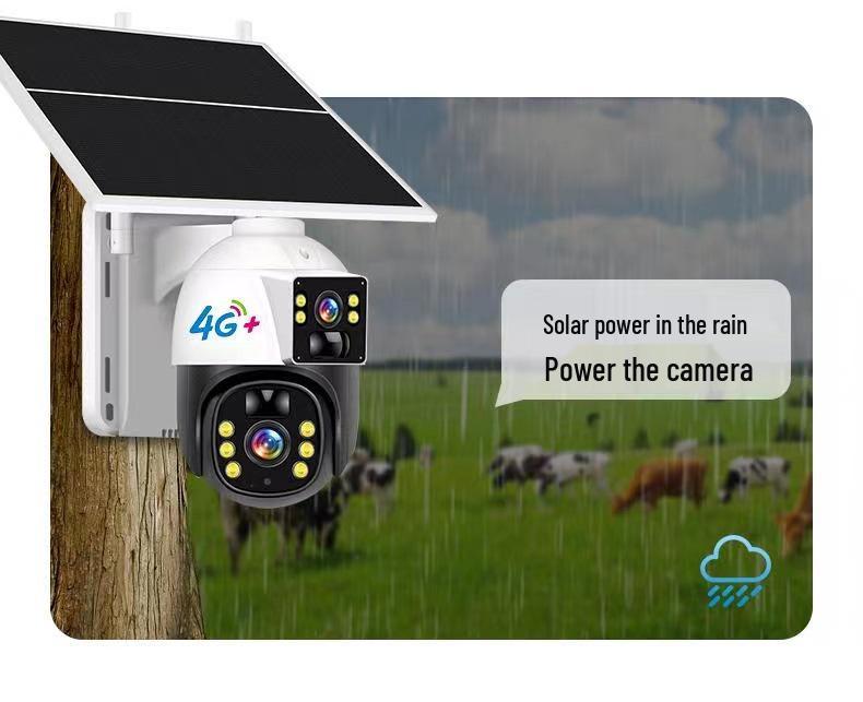 360° Solar-Powered Wireless Outdoor Security Camera for Orchards