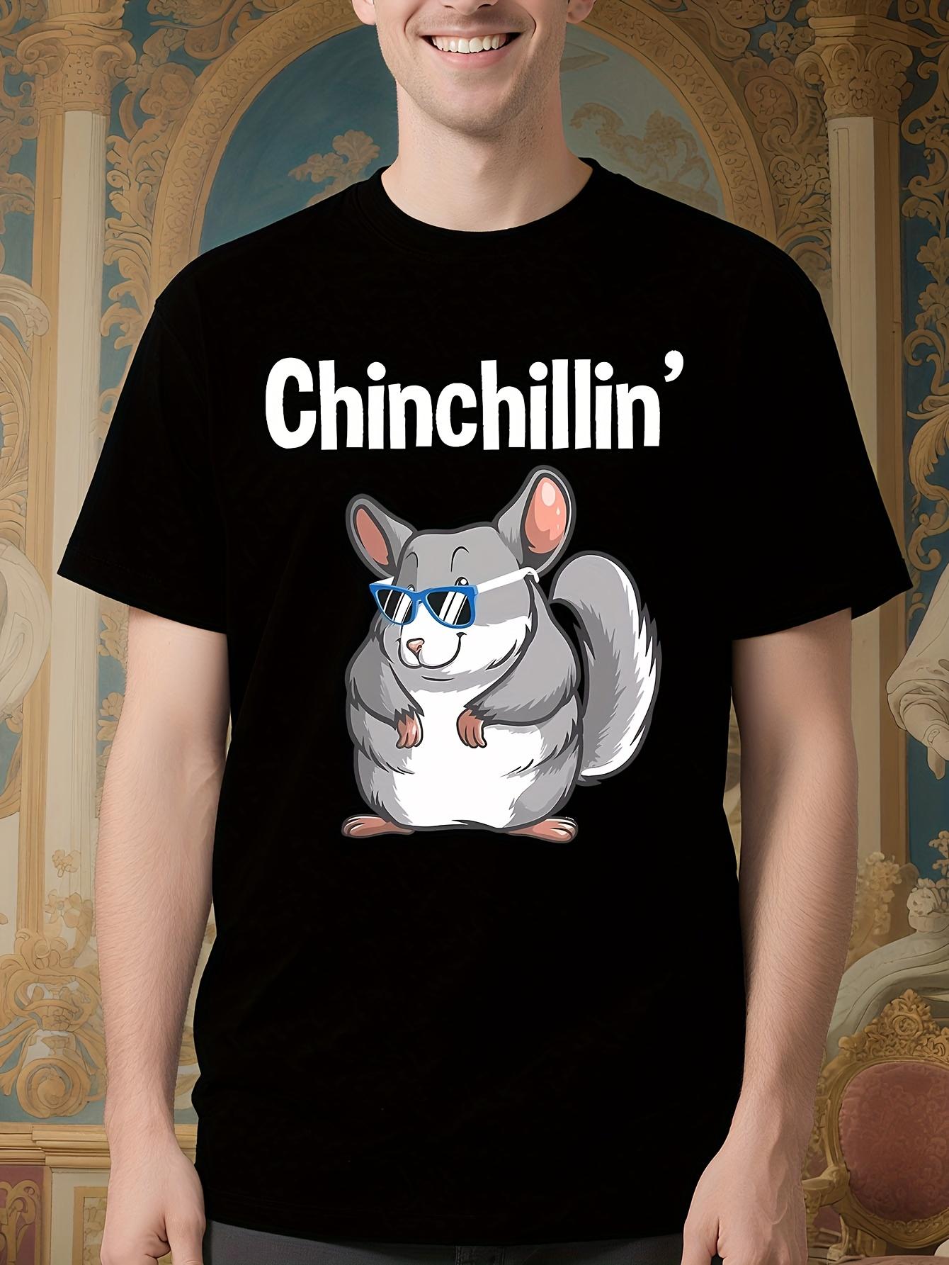 Funny Chinchilla Graphic Tshirt - 100% Cotton Washable an... M