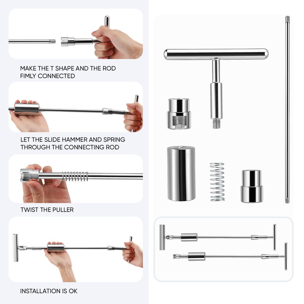 Dent Puller Remover with T Bar Upgraded Dent Puller Tabs for Car Dent Repair and Metal Surface Dent Removal Dent Repair Kit