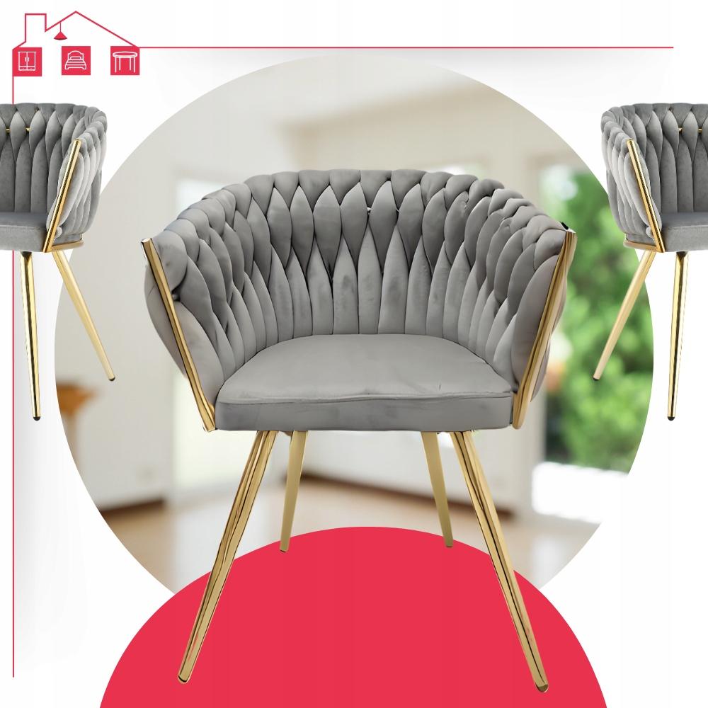 Freestanding Armchair Tilo Gray Decorative Velvet Chair Family Meble