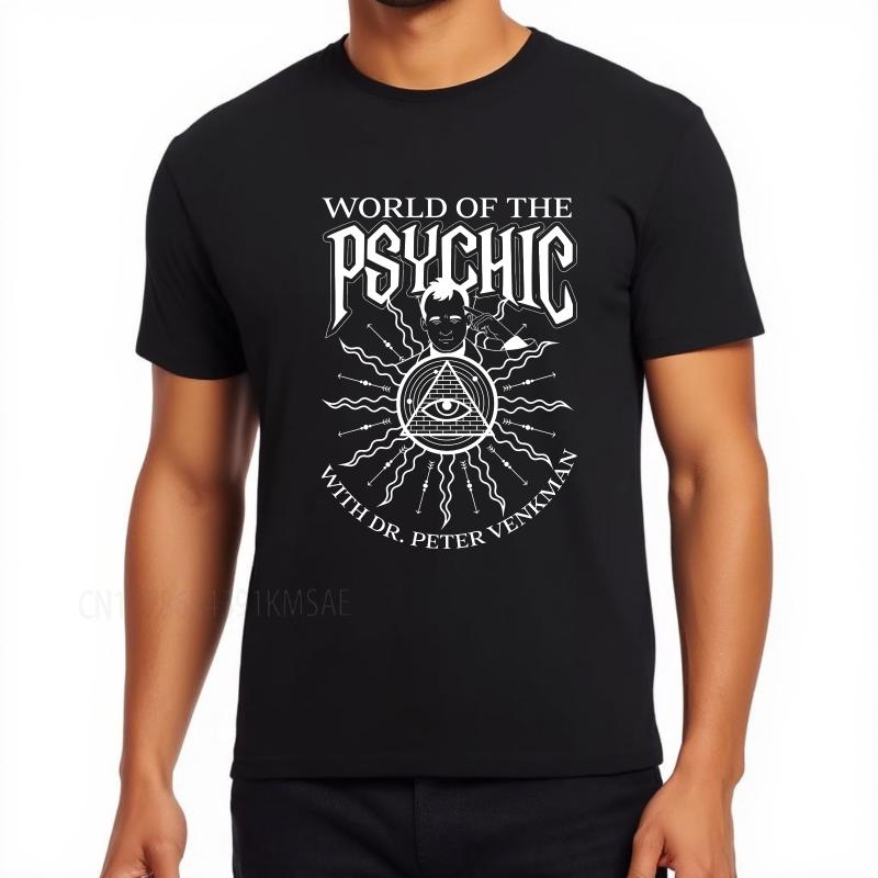 Oversized summer Unisex t shirt World Of The Psychic With Dr Peter Venkman Short Sleeve Comfortable Crew Neck Tee shirt