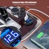 Aluminum Quick Charge Dual QC3.0 USB Car Charger Socket with Digital Voltmeter With Switch Button for Marine Motorcycle Truck