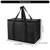 Thermal Insulated Reusable Grocery Bag Collapsible Food Delivery Bag With Zipper Top for Office Lunch Camping BBQ