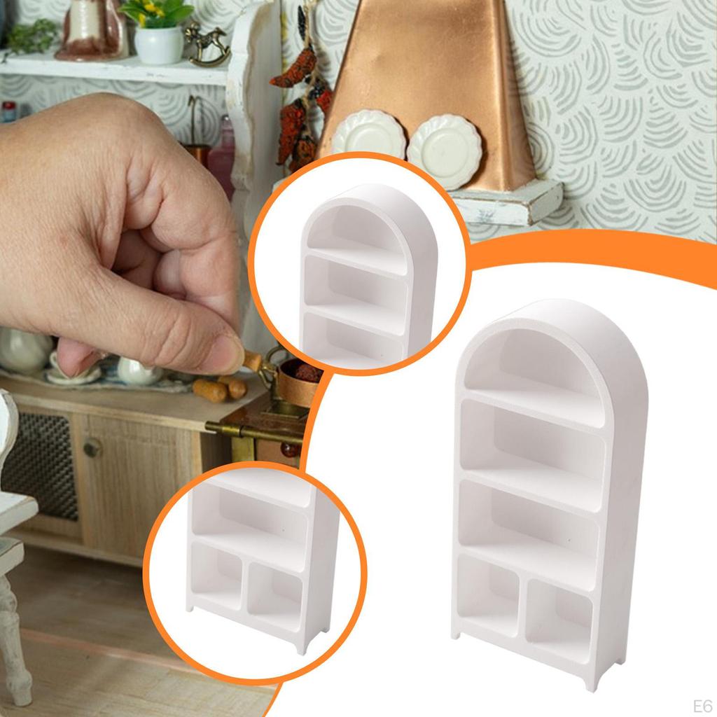 1:12 Miniature Cupboard Dollhouse Bookshelf Display Showcase Doll House Cabinet Mini Furniture
