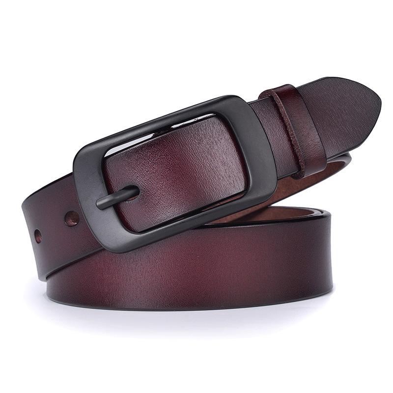 Women'S Leather Belt Cowhide Belt Casual Pants Belt