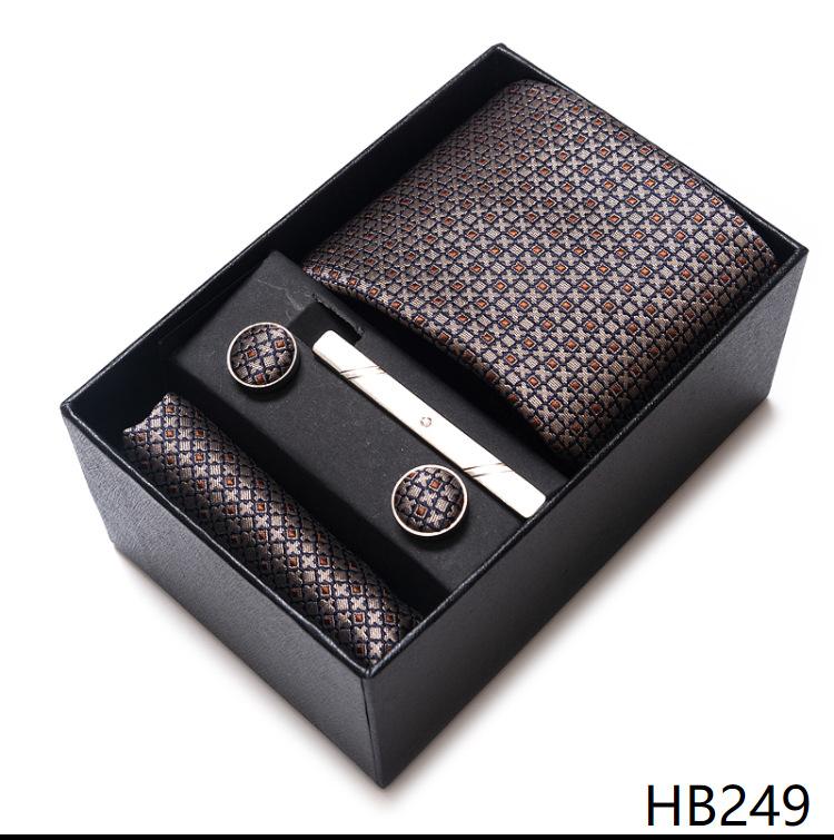 Cravate formelle pour homme, boutons de manchette, serviette de poche, costume six pièces, costume haut de gamme, petit foulard carré, motif rétro, marié, mariage