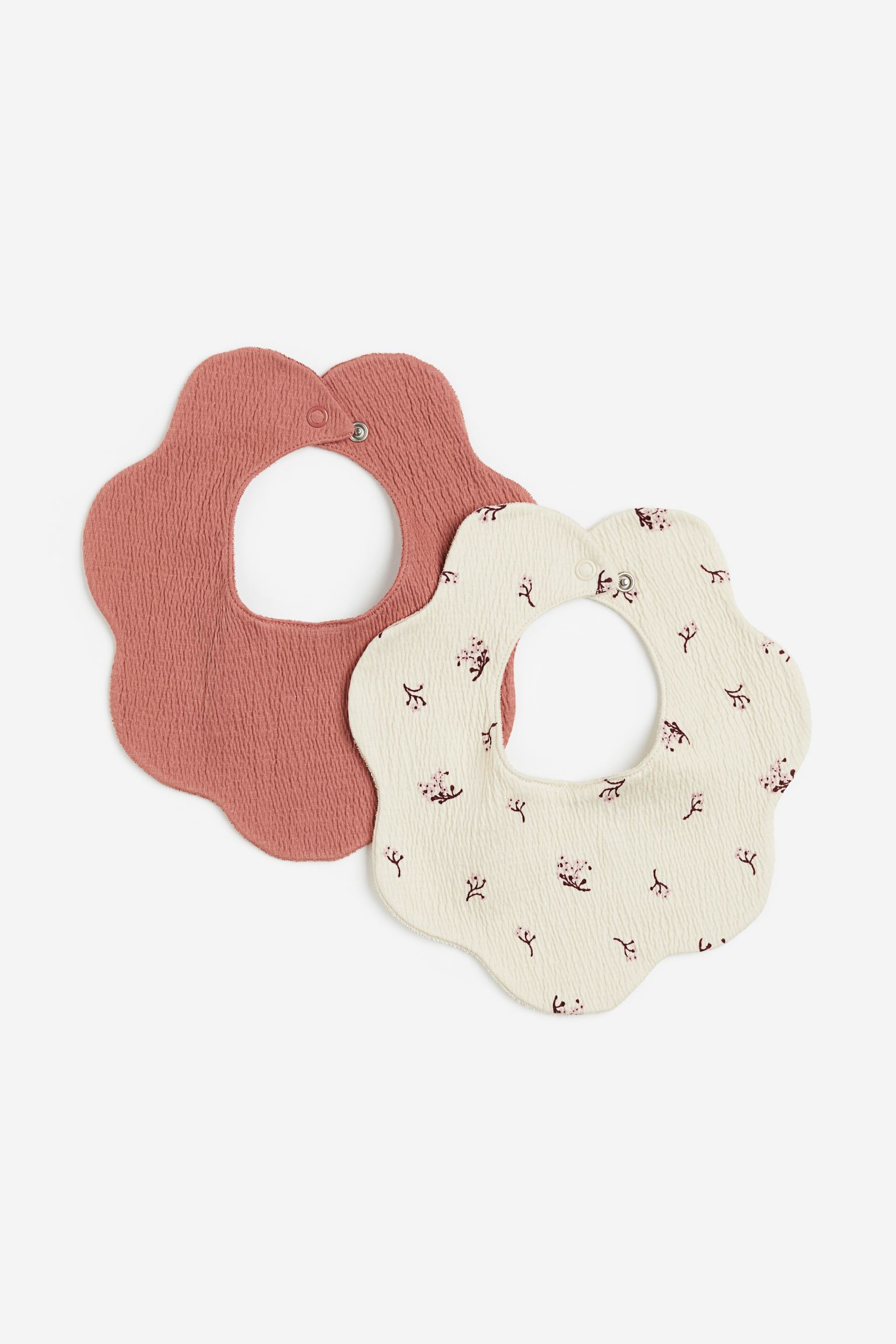 

2-pack terry-lined bibs