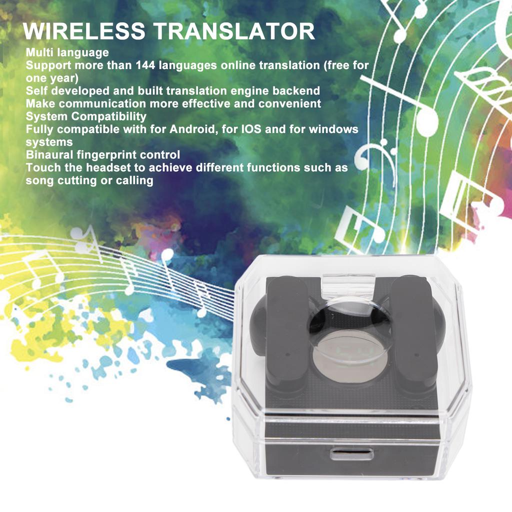 Language Translator Earbuds   5.3 144 Languages Online Translation Translator Earphones for Music and Calling