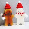 1 Pcs Christmas Gingerbread Man Candy Jar Sealed Plastic Juice Drink Bottle Xmas Party  Year Gingerbread Man Drink Container