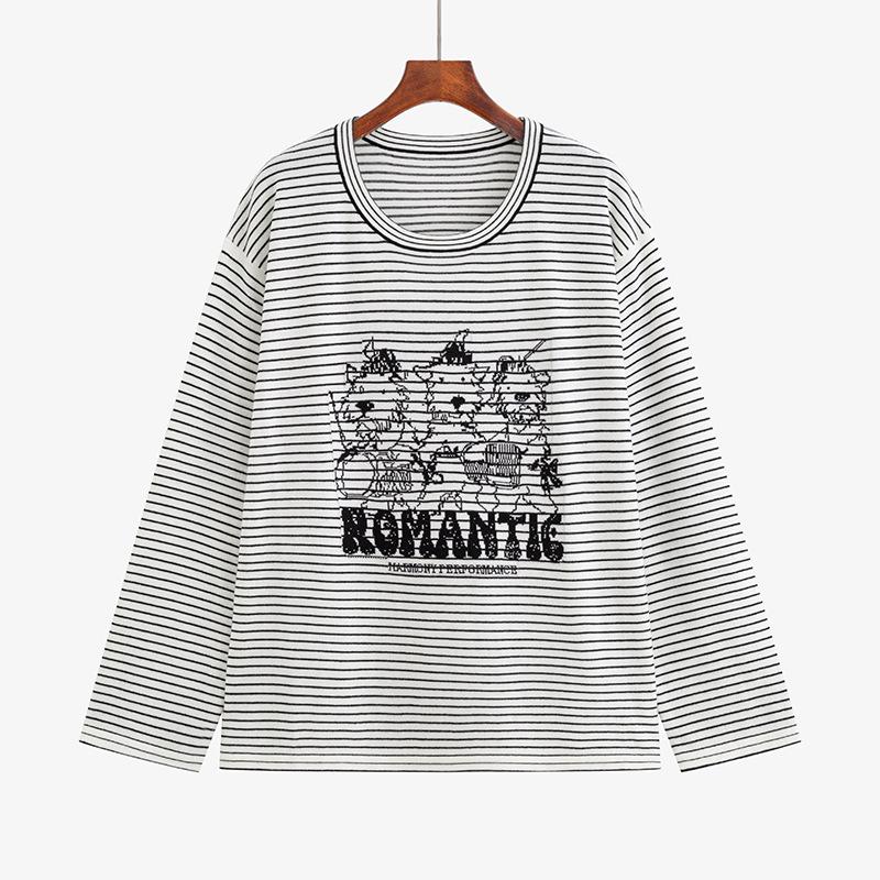 

Plus Size Women s Striped Jacquard Blouse - Slimming Long Sleeve Knitwear for Spring 2026 XXXL (90-110 kg) абрикосовый