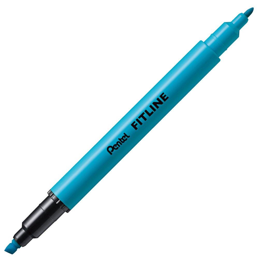 Pentel Fitline Highlighter Sky 5 pieces Pen, Blue, XSLW11-S,