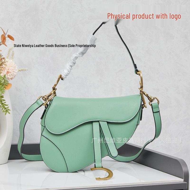 Women's Crossbody Saddle Bag with Vintage Floral Embroidery