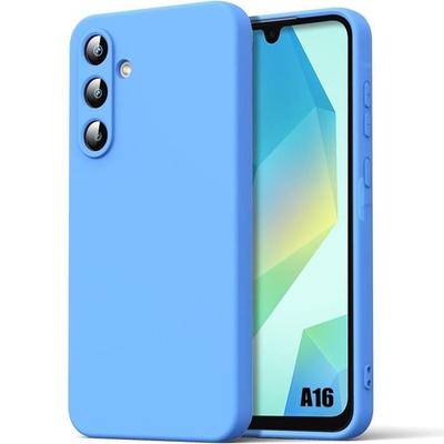 Hülle für Samsung Galaxy A16 5G-4G- Schutz Weiches Silikon Leicht Kratzfest Stoßfest Matt-Effekt Blau