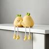 2pcs Cute Cartoon Resin Figurines with Hanging Legs, Decorative Collectible Statues, with Indoor Display for Various Room Types, Ideal Birthday Gift