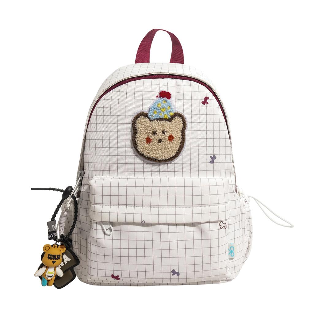 Školní taška nová kostkovaná školní taška dívky žáci základních a středních škol vysoká hodnota ins styl žáci středních škol žáci základních škol roztomilá neformální