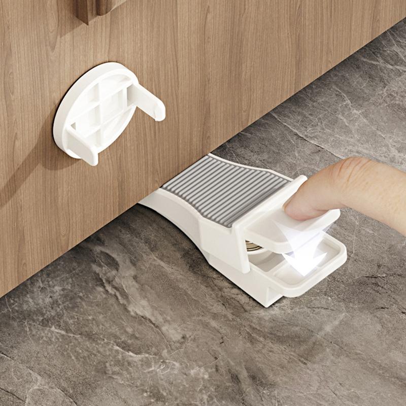 Adjustable Height Non-Slip Rubber Door Stopper Wedge Works on Tile Wood Carpet Floors for Home Office Daily Use