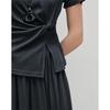 Chuyu Viscose Knot T-Shirt and Skirt Two-Piece Set