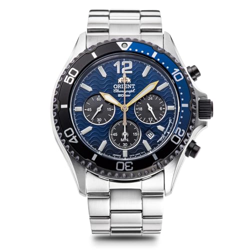 

[Orient Watch] Wristwatch Mako Mako SOLAR Solar Powered Chronograph Limited to 300 RN-TX0208L Men s Blue Gradation