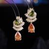 Elegant Zircon Waterdrop Earrings Women Sterling Post Lightweight Luxury Minimalist Jewelry