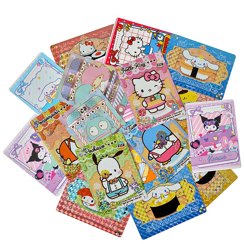 KABAO Anime Family Kuromi Hello Kitty My Melody Shining Collectible Card Game Trading Card Toys