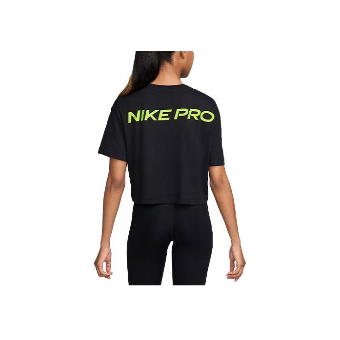Nike Printed Letter Short Dry-Fit Round Neck Short Sleeve Drop Shoulder T-Shirt Women T-Shirt Black FV4299-010