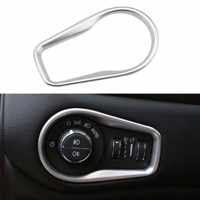 For Jeep Renegade 2015 - 2026 Head Light Lamp Headlight Switch Adjust Panel Cover Decoration Sticker Trim Interior Accessories