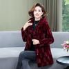 New mother winter imitation mink velvet imitation fur coat medium and old women's hooded thickened imitation mink coat
