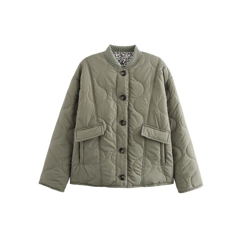 Women s Quilted Button Clothing Fashion Comfortable Vintage Casual Jacket S
