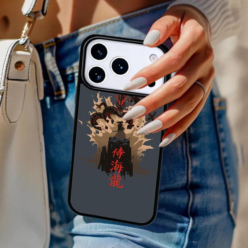 Japan Samurai Art Phone Case For iPhone 17 Air 14 15 13 12 Max Cover For Apple 14 15 16 16e 11 Pro Max Plus