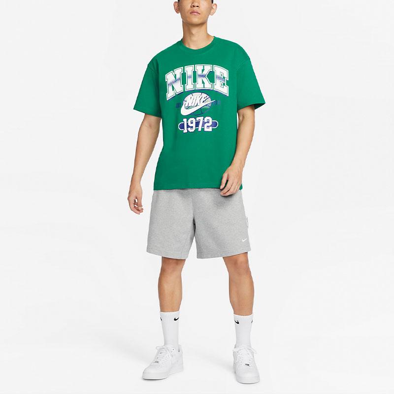 Nike Alphanumeric Logo Print Round Neck Short Sleeve Basketball Jersey Men Tops Peacock-Green FQ7003-365