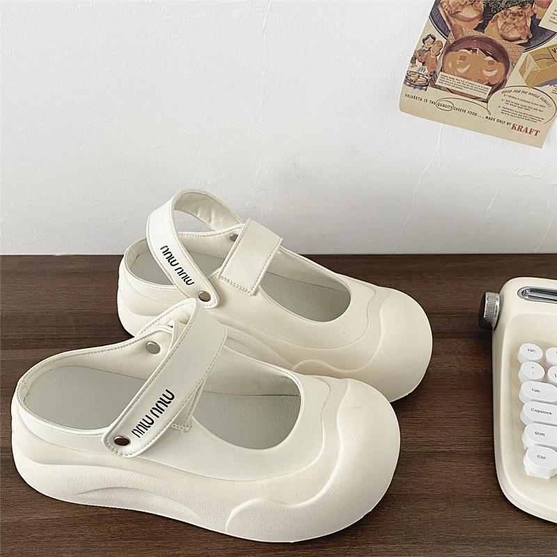 Thick-soled Two Wear Mary Jane Bag Head Half Slippers Women's Sports Sandals