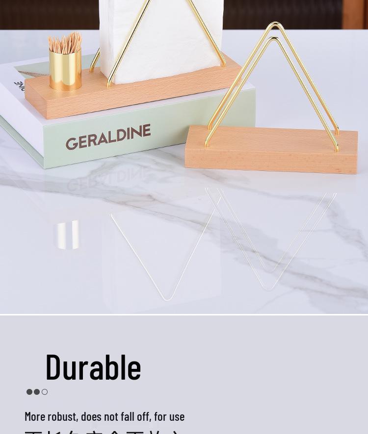 Walnut Wood Napkin Holder - Round & Square Solid Wood Stand for Dining Table
