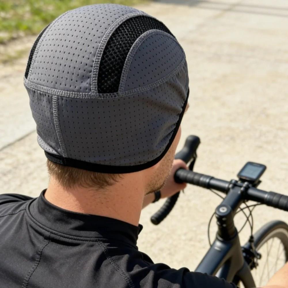 Cómoda Gorra Interior de Seda Helada para Casco de Motocicleta Transpirable de Secado Rápido Gorra de Carreras Malla Protección Solar Gorra de Ciclismo Para Ciclismo