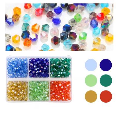 600 peças/lote 4mm Cor Galvanizada 5238 Contas Biconicas Contas Espaçadoras Soltas Contas para Joias da Áustria para Costura Suprimentos Diy Fabricação de Joias